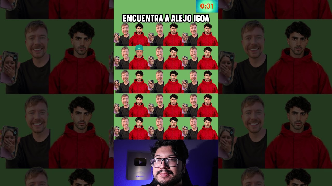 Adivina El YouTuber Escondido Con Emocionante Creatividad | Fede Vigevani, Alejo Igoa, Yolo #shorts
