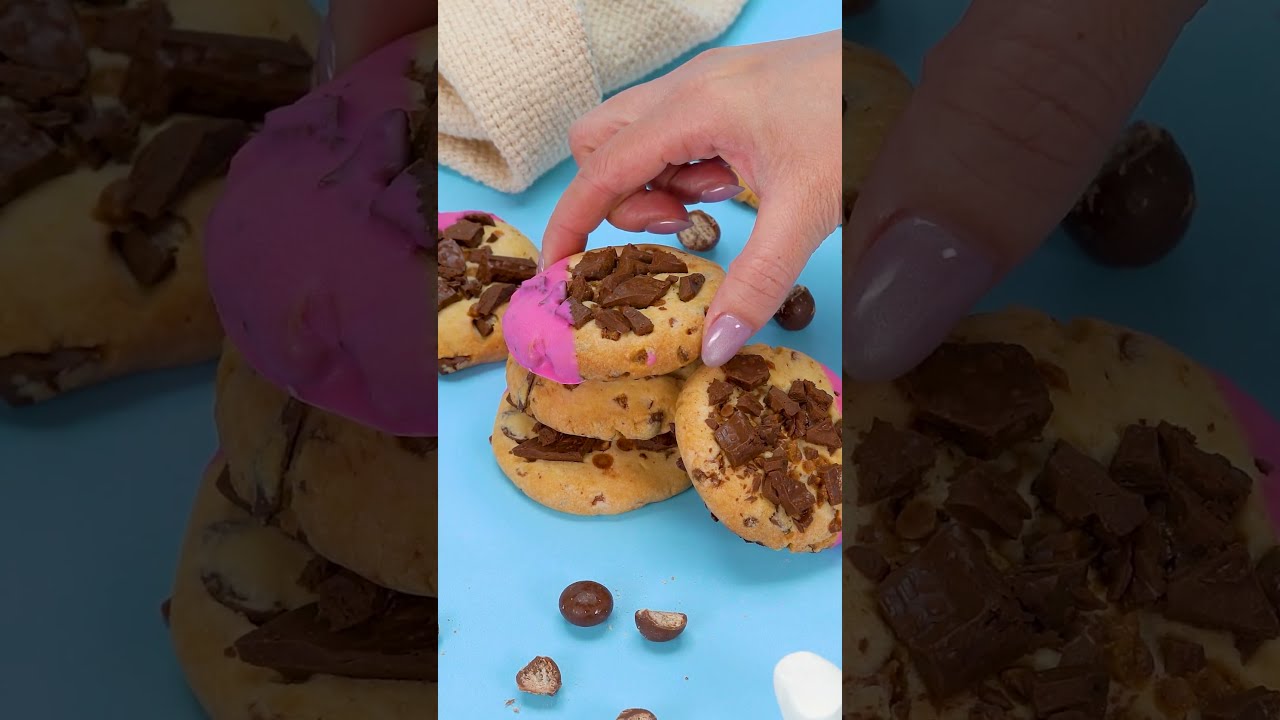 A Cookie Full of Chocolate Chunks 🍪🍫 #cookies #cakeideas #homemade