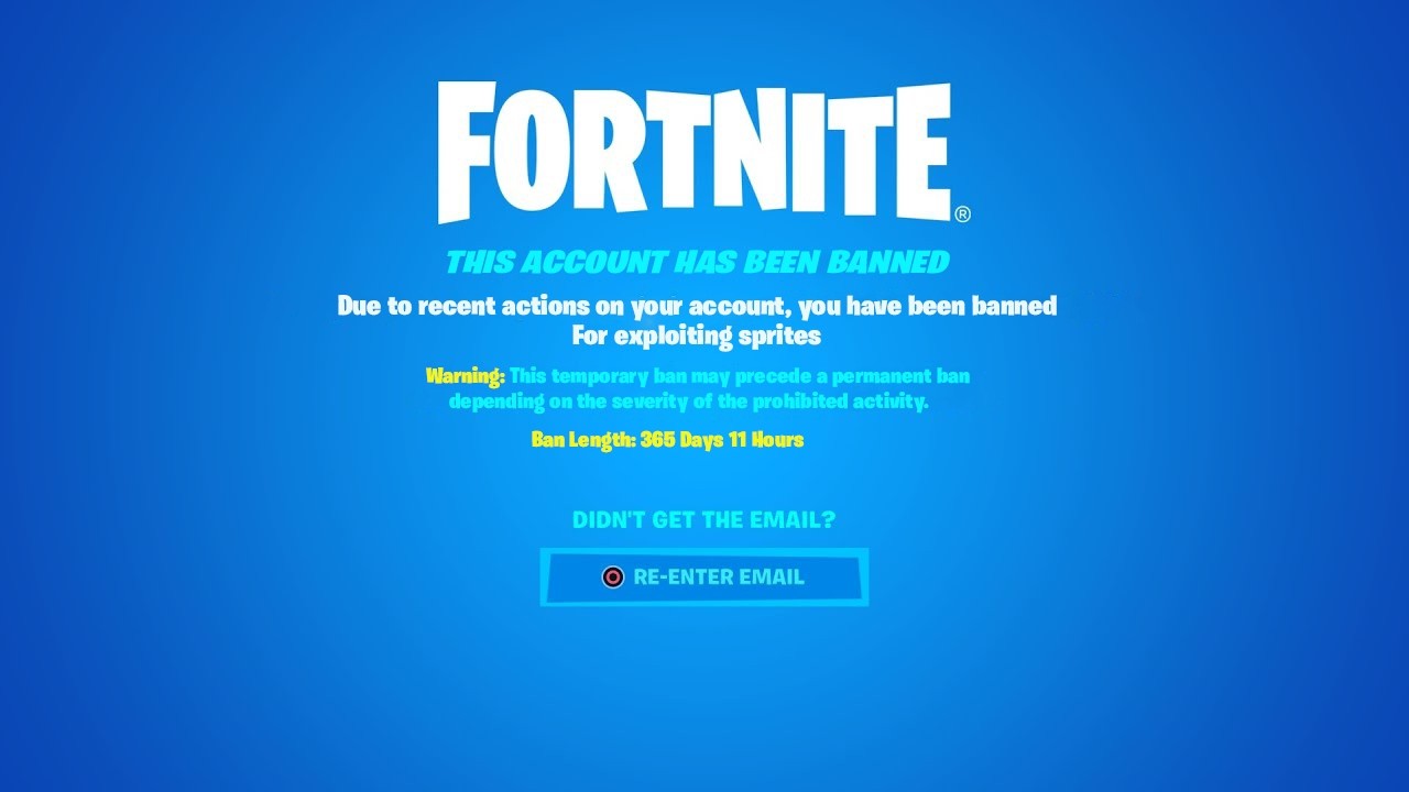 Fortnite is now Officially Banning players for 1 year