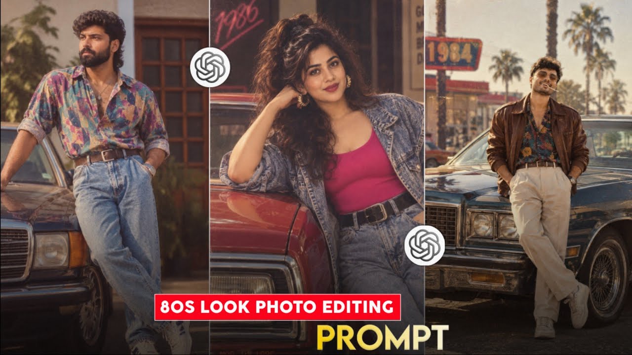 Trending 80s Look Photo Prompt | 80s Look Ai Photo Editing | 80s Look Prompt 