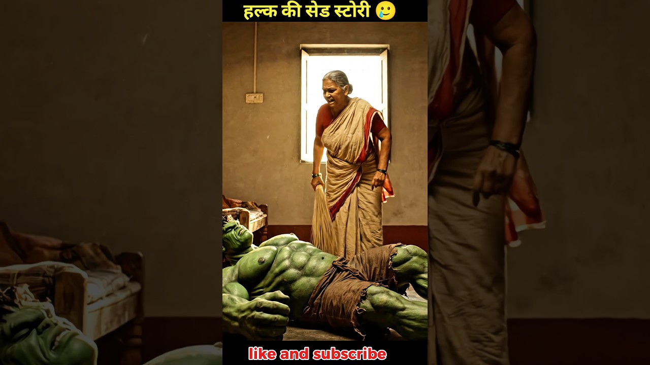 A Poor Son Beaten at Home 😭 #hulk #hulu #shortvideo #ai