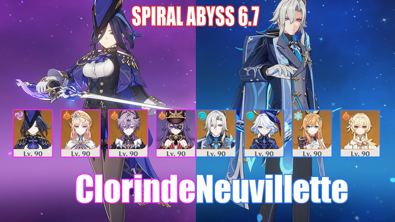 C0 Clorinde & C1 Neuvillette | Spiral Abyss 6.7 | Genshin Impact