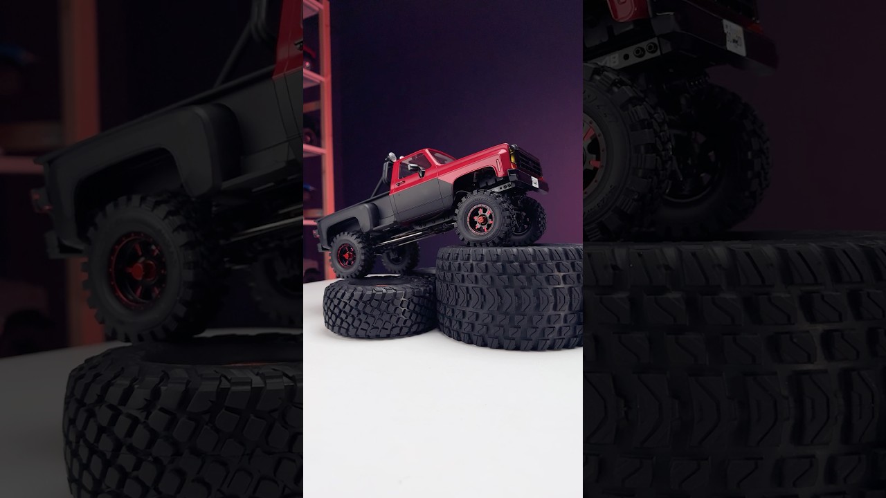 Amazing 1/18 FCX18 Chevrolet K10 by FairRC! 3D-printed cab & weighted aluminum beadlock wheels.