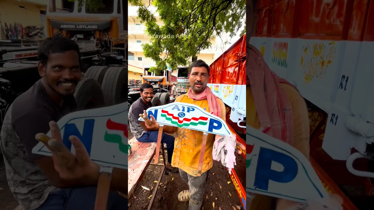 Satisfying Truck Painting Art 🎨 | Talented Street Artist at Work #shorts #viral