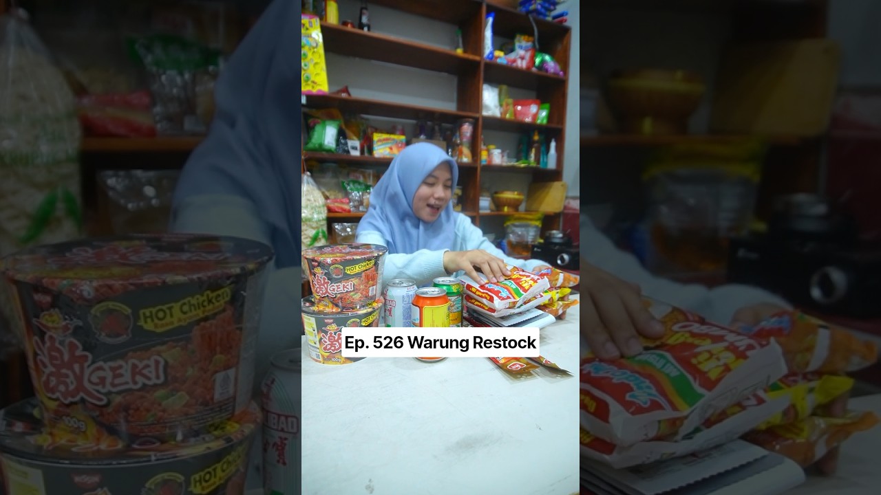 Ep. 526 ASMR Restock Warung🏪 #asmr #mukbang #warungjadul #warungcina #parodi