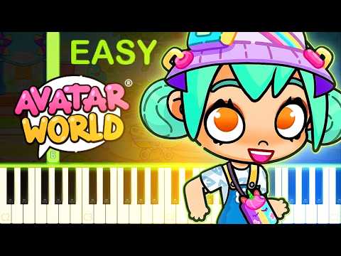 JellyBean Avenue Road Song | AVATAR WORLD - EASY Piano Tutorial