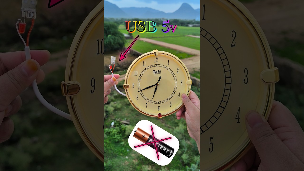 Run Any Wall Clock Without Battery – Easy Trick! 🔥