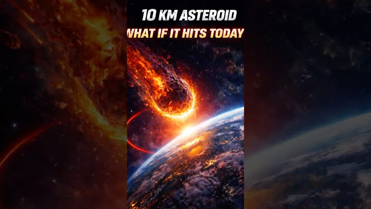 What If 10km Asteroid Hits Earth Today? #shorts