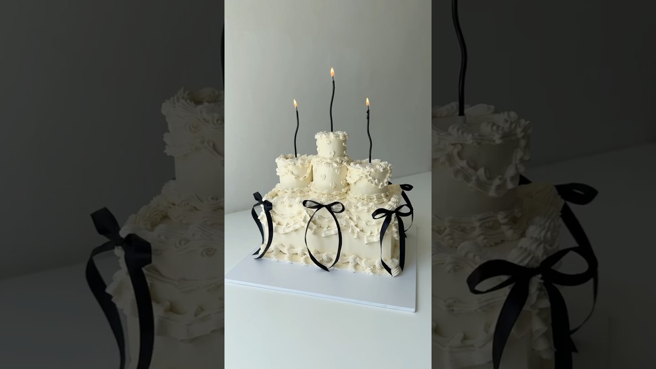 Part one! Making mini tower cake 🎂 #cakedecorating #cakeseries #cake #baking #buttercreamcakes