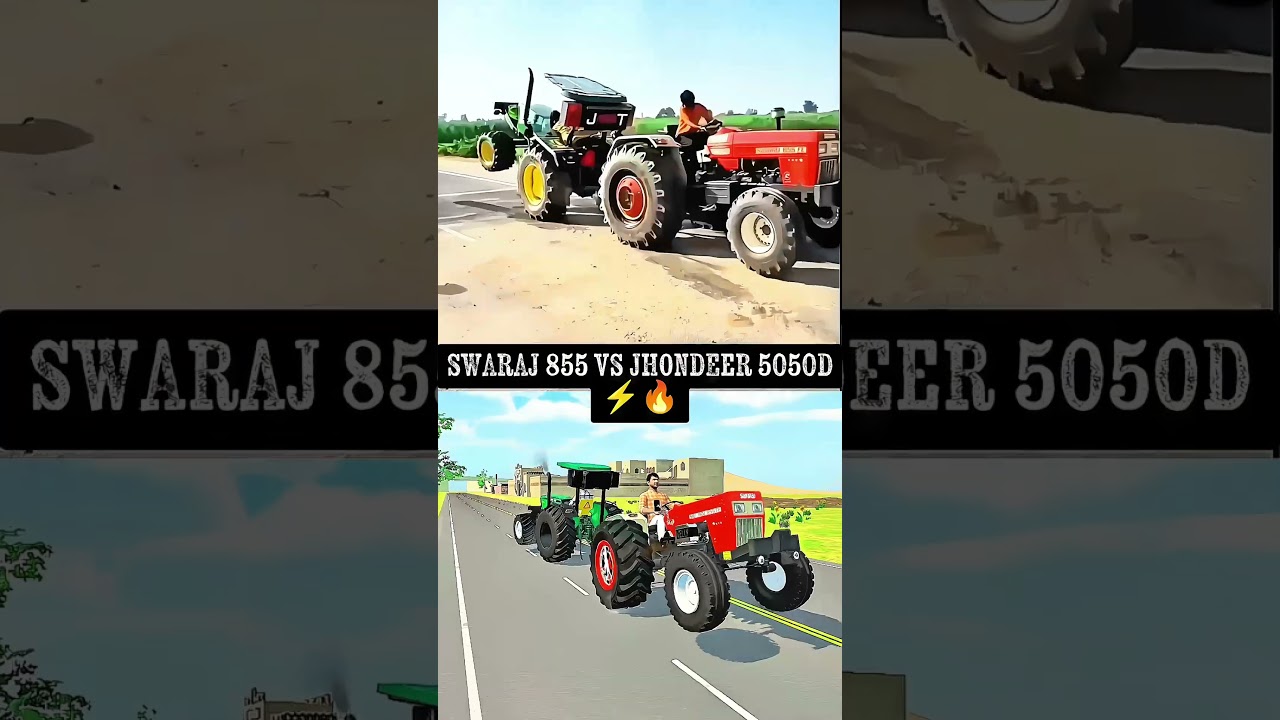 swaraj 855 vs jhondeer 5050d tochan 😈🥶🤯🥵#gamingcommunity