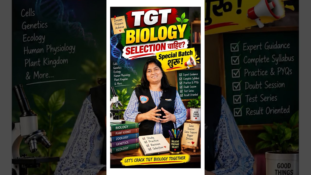 UP TGT Biology 2026 | Selection Focus Strategy By Rashmi Ma'am #Shorts