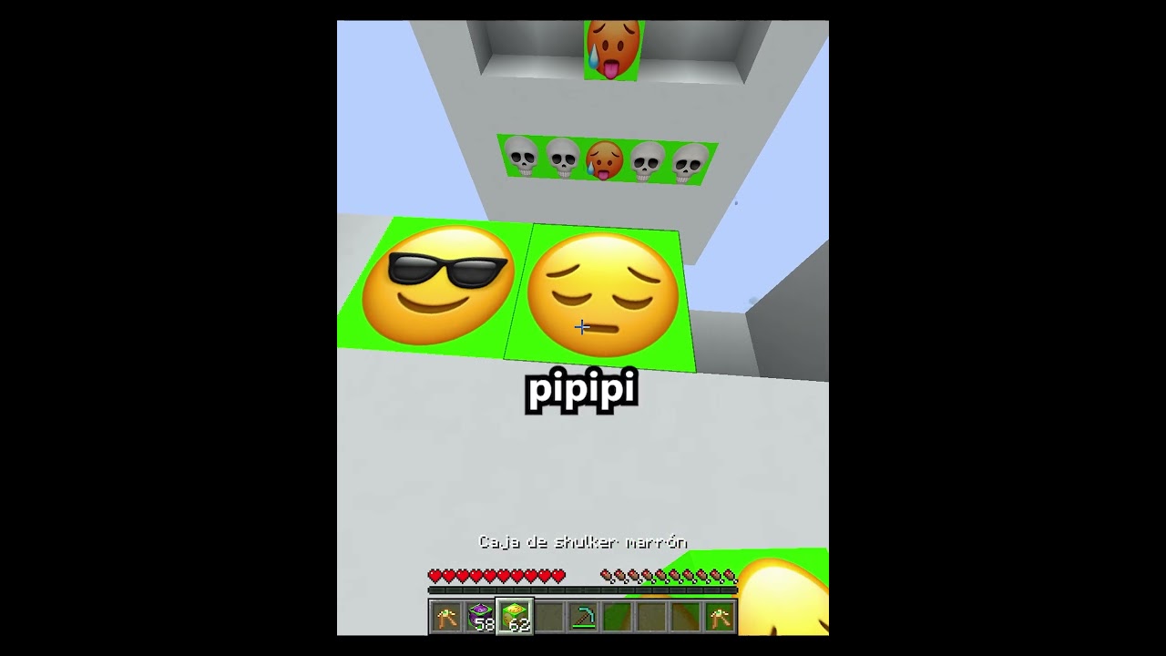 ADIVINA el EMOJI en MINECRAFT ☠️⚠️💀#español #minecraft