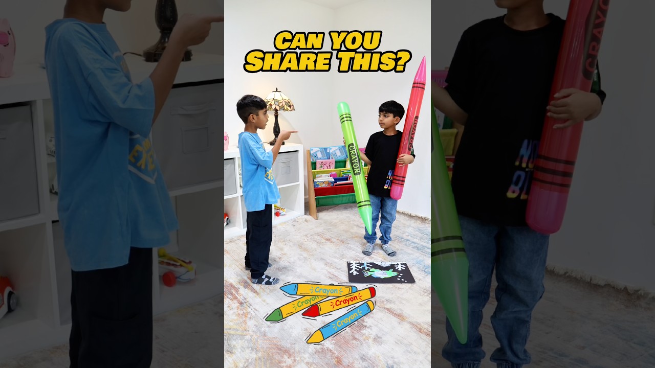 Learn To Share The Crayons With Jay & Neil! @Bebefinn