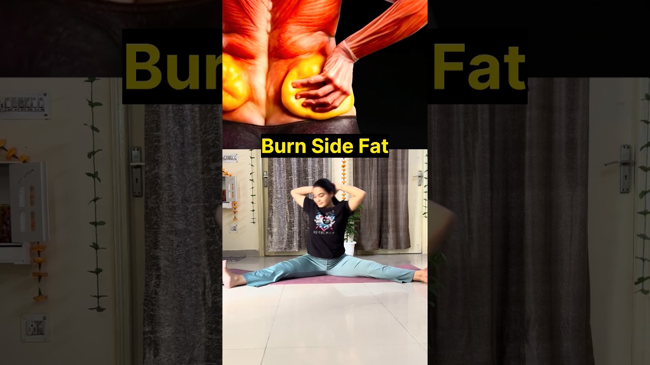 Burn side Fat 🔥 #sidefatworkout #yoga #exercise