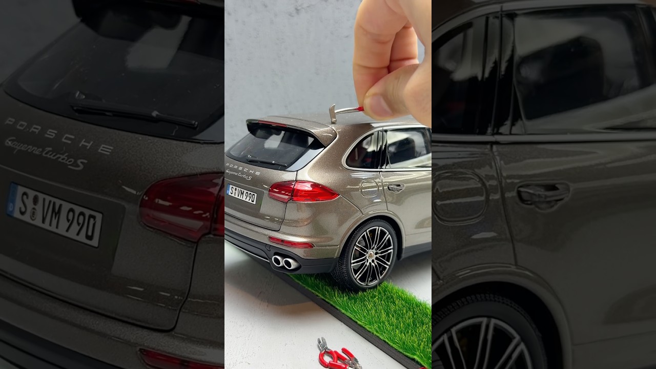 Porsche Panamera and Kawasaki Ninja Realistic Scenes #car #cars #diecast