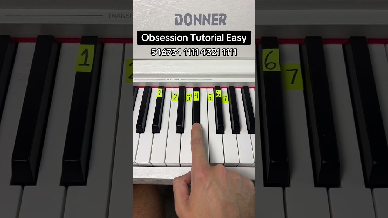 Obsession Piano Tutorial Easy #piano #obsession #tutorial