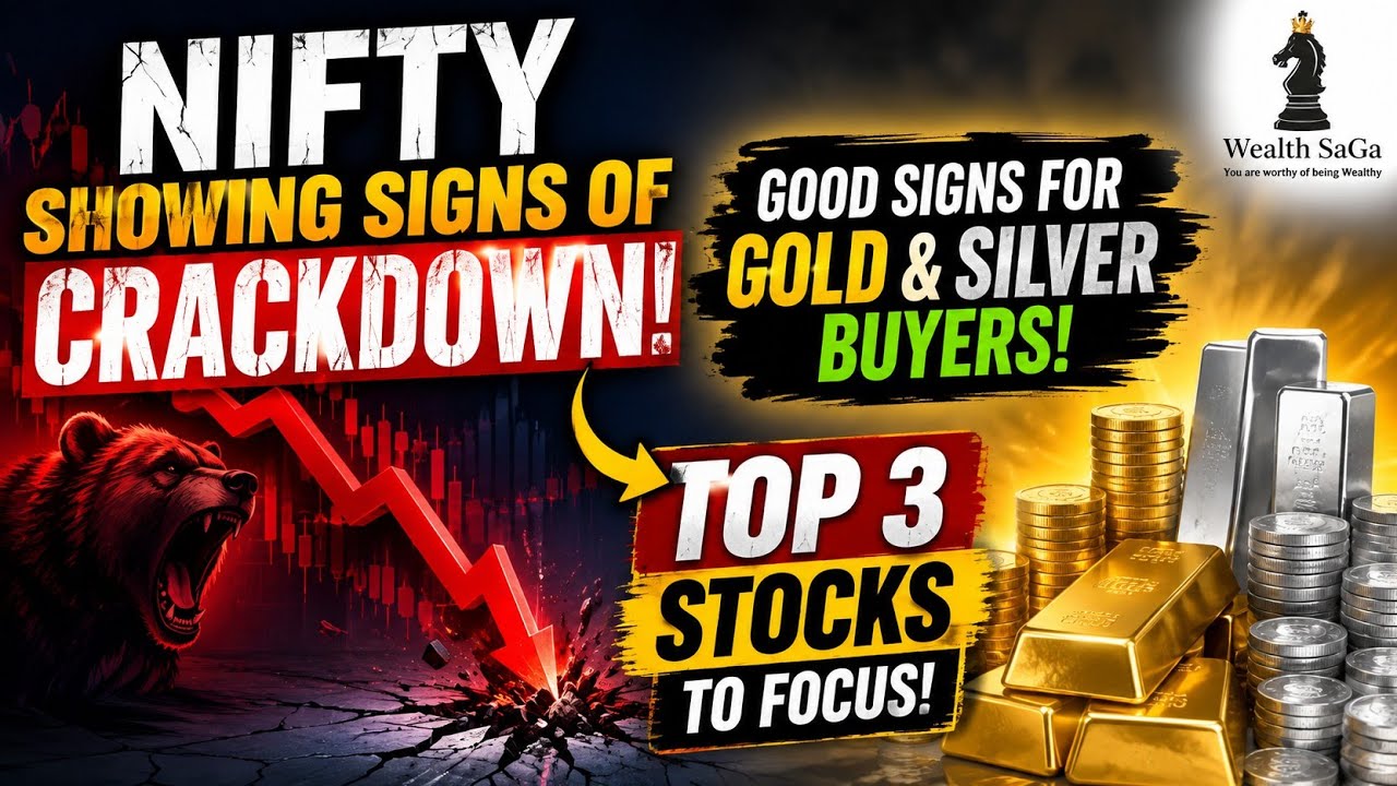 Nifty Prediction 🔥 Gold / Silver / Crude Charts | Top 3 Stocks to Focus 