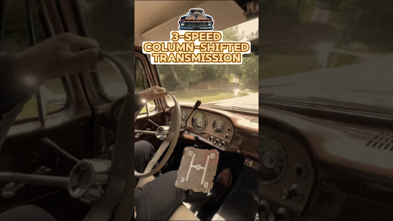 This Ford manual transmission calls “three on the tree” #oldschool #classictrucks