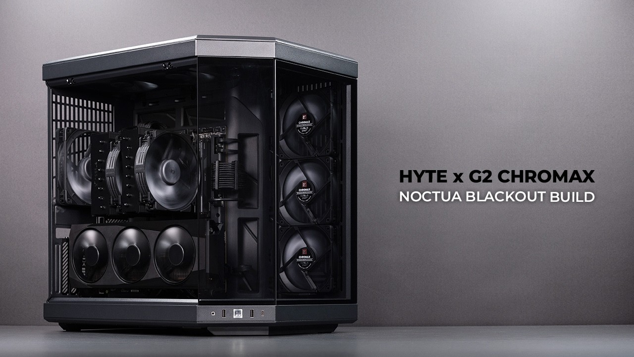 Ultimate Blackout Air Cooled PC Build | Noctua G2 Chromax | HYTE Y70 | 9850X3D & RX 9070 XT