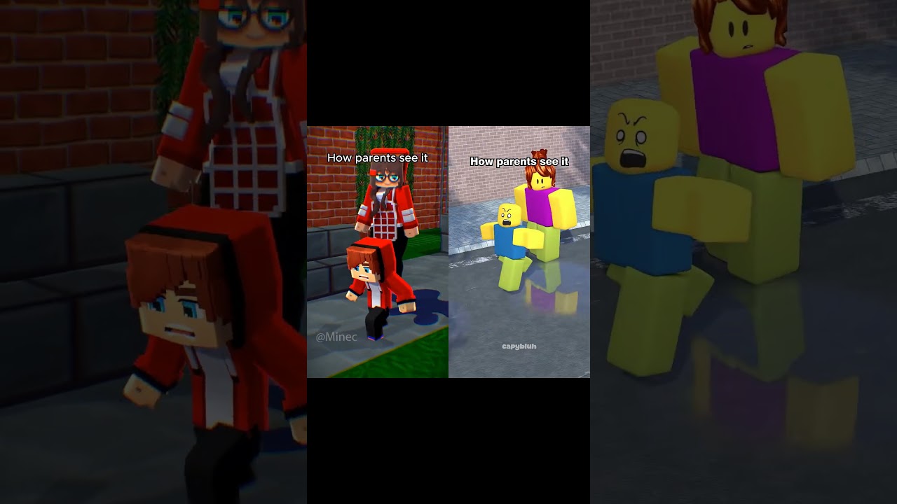 What parents see vs what i see - Part 2 of Complete Version Maizen Minecraft #minecraft #jj