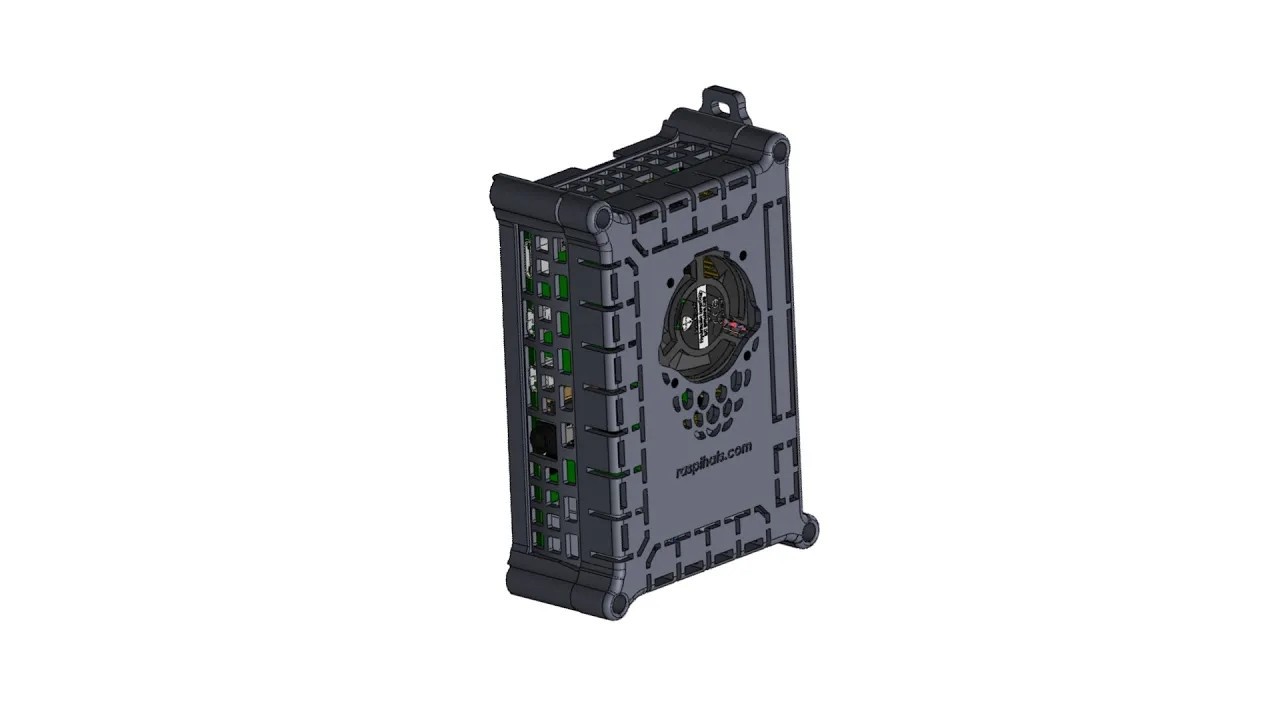 DIN Pi Case – DIN Rail Mount Enclosure for Raspberry Pi 3/4/5 + HATs | Industrial Automation Case