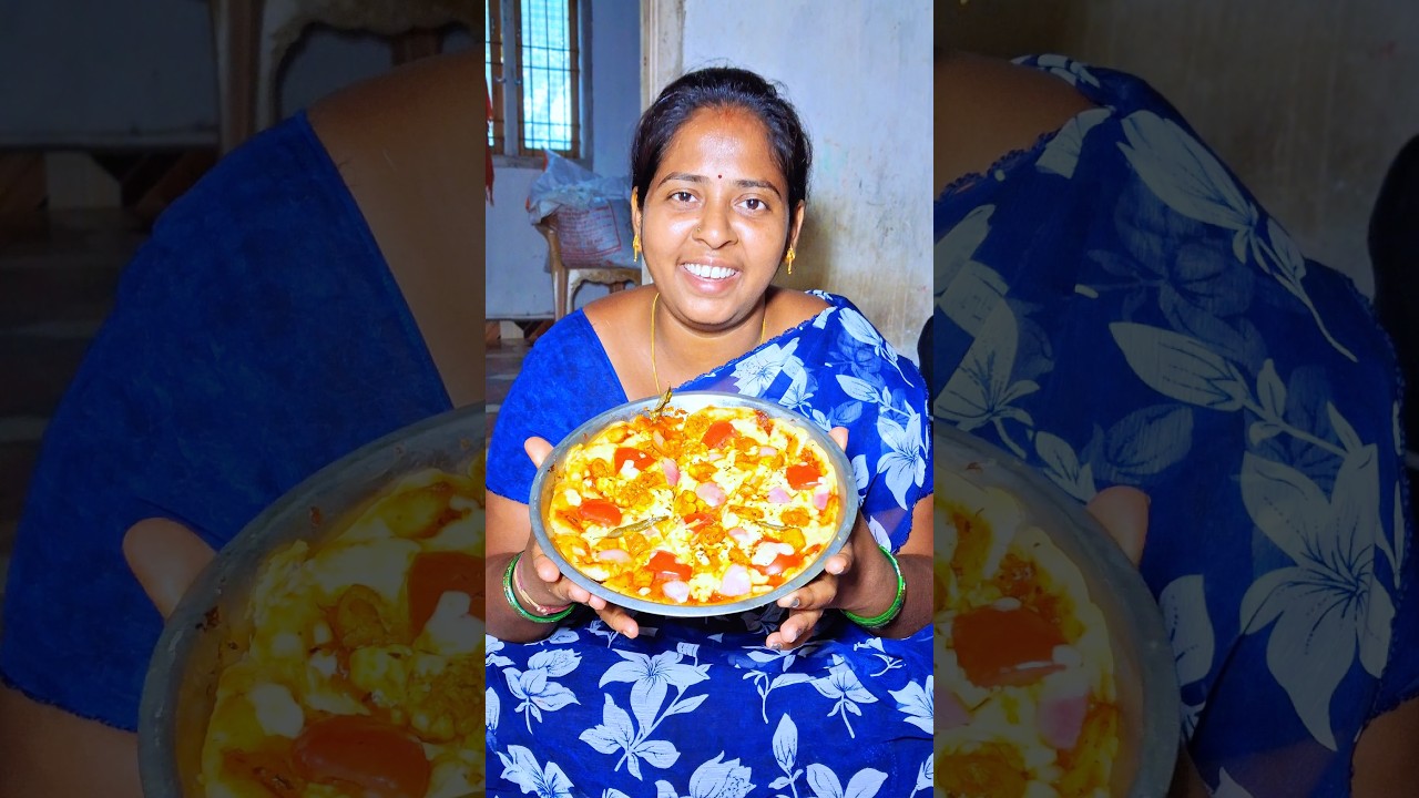 🍕🍕Pizza in Village #food #cookwithmeena #indiandish #cooking #chicken #pizza #foodie #villagelife