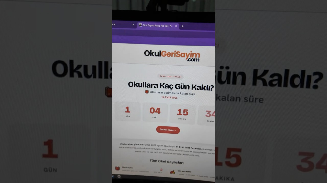 1 GÜN SONRA OKULLAR AÇILIYOR!