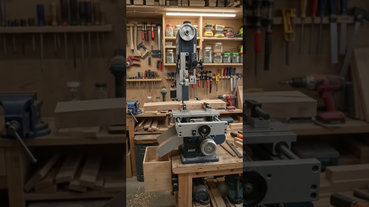 NHK Mini Auto Curve Bandsaw Cutter | Automatic Wooden Shape Cutting 🔥#shorts #wood #tools #ttending