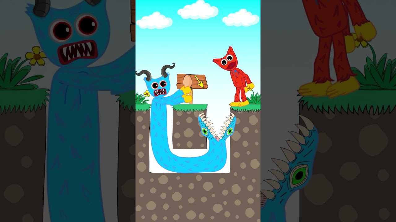 Top 3 Animated stories with Huggy Wuggy, Kissy Missy and  Skibidi Toilet #shorts