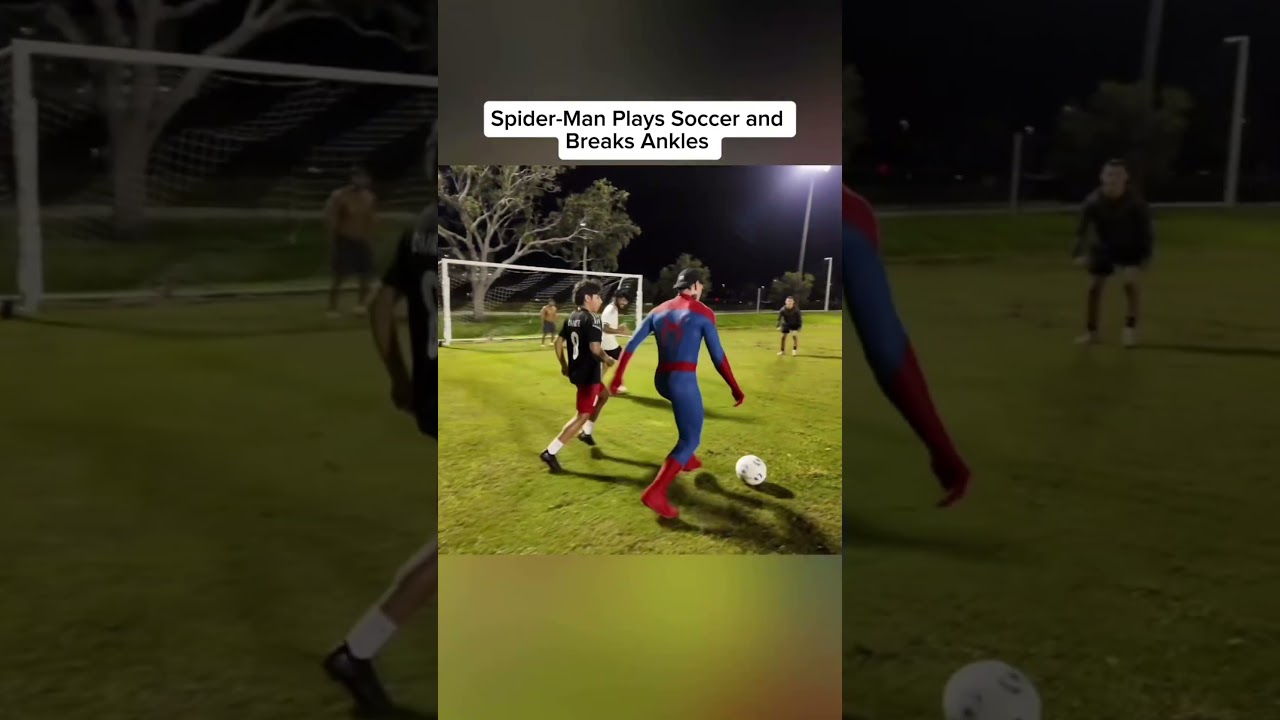 Watch the full video out now‼️ #spiderman #soccer #skills