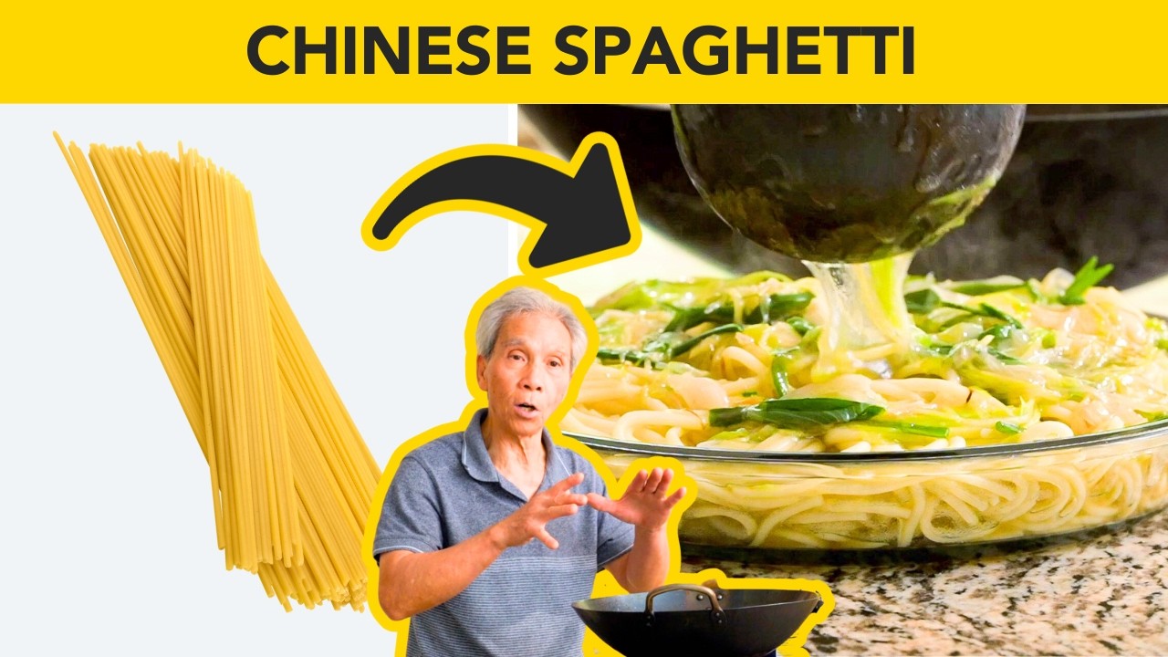 😊 Dad's ADDICTIVE Ginger Scallion Spaghetti! (薑蔥撈麵)