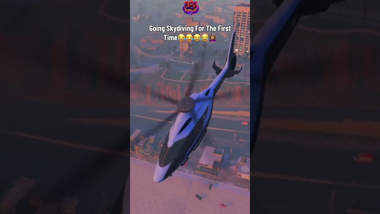 Going sky diving for the first time in gta 😂 #gta #gtarp #gtarpclips #gta5rp #gtafivem #roleplay