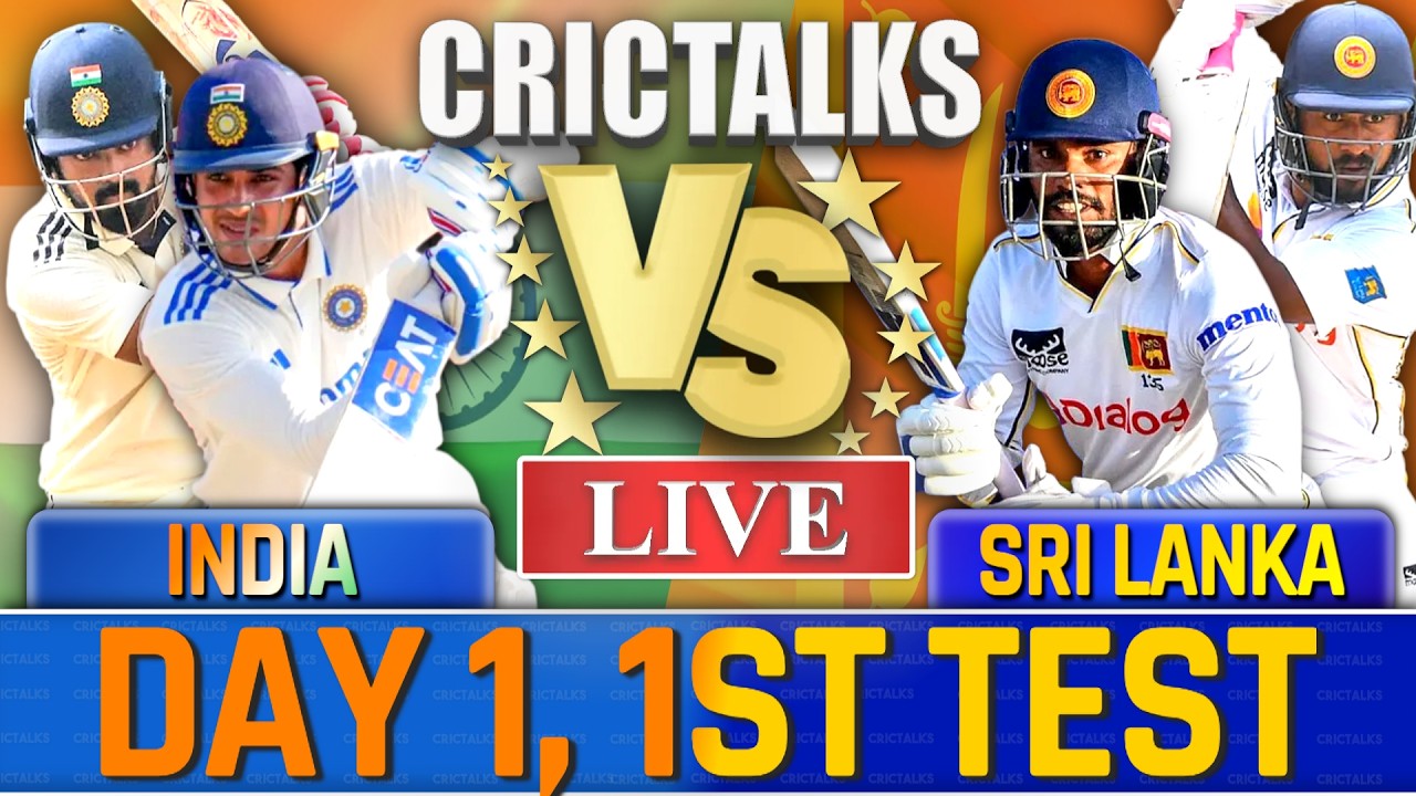 🔴 Live: IND vs SL, Day 1, 1st Test, Live match Today, Live Cricket Score, Commentary Last 12 Over