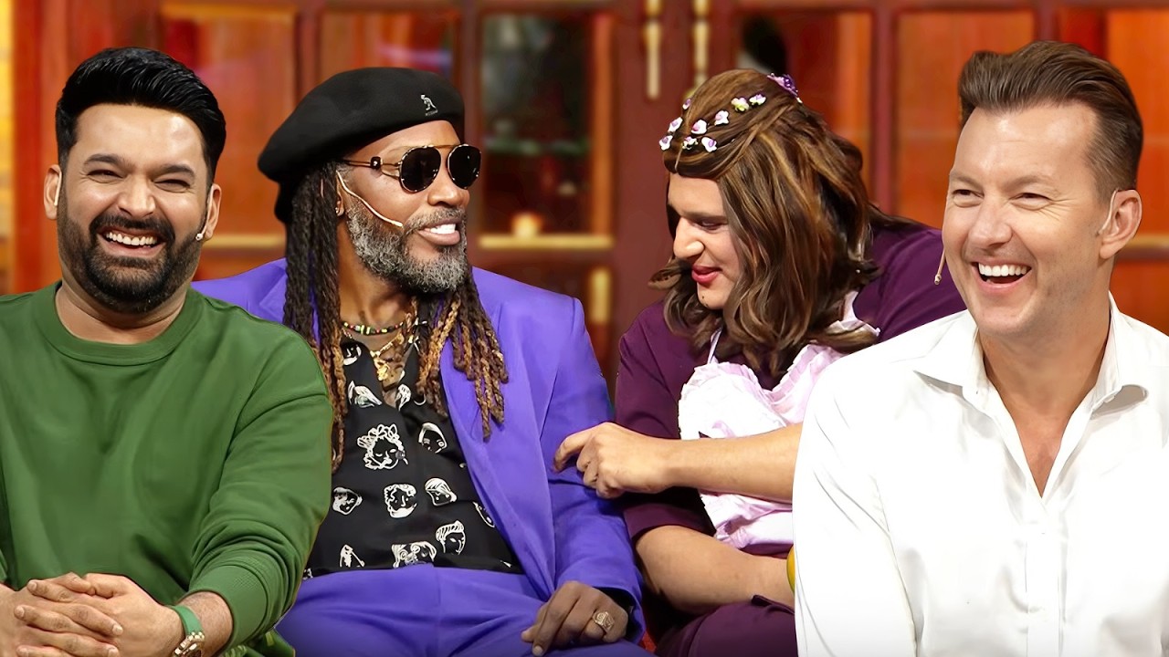 विदेशी Cricketers के साथ Sapna का Naughty अंदाज़🥰💃Brett Lee & Chris Gayle | Kapil Sharma Show Scene