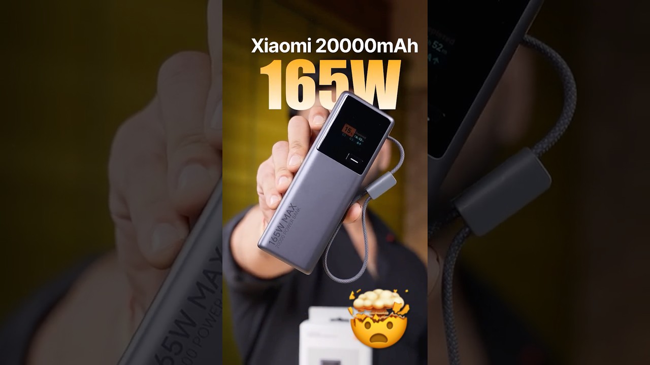 165W Power Bank with Display 🤯 | Xiaomi 20000mAh 165w Review 🔥 #xiaomi #ytshorts