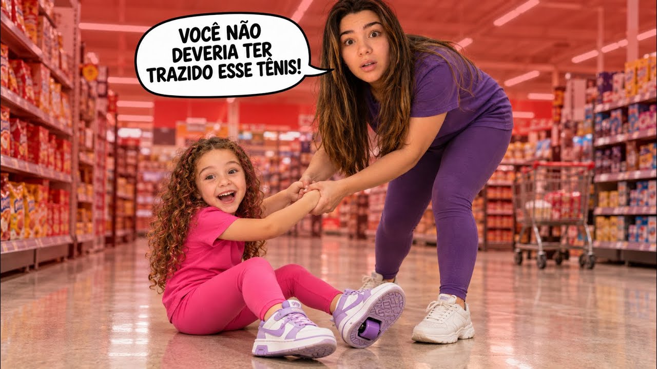 DIVA FOI COM O TÊNIS DELA DE RODINHA NO MERCADO 