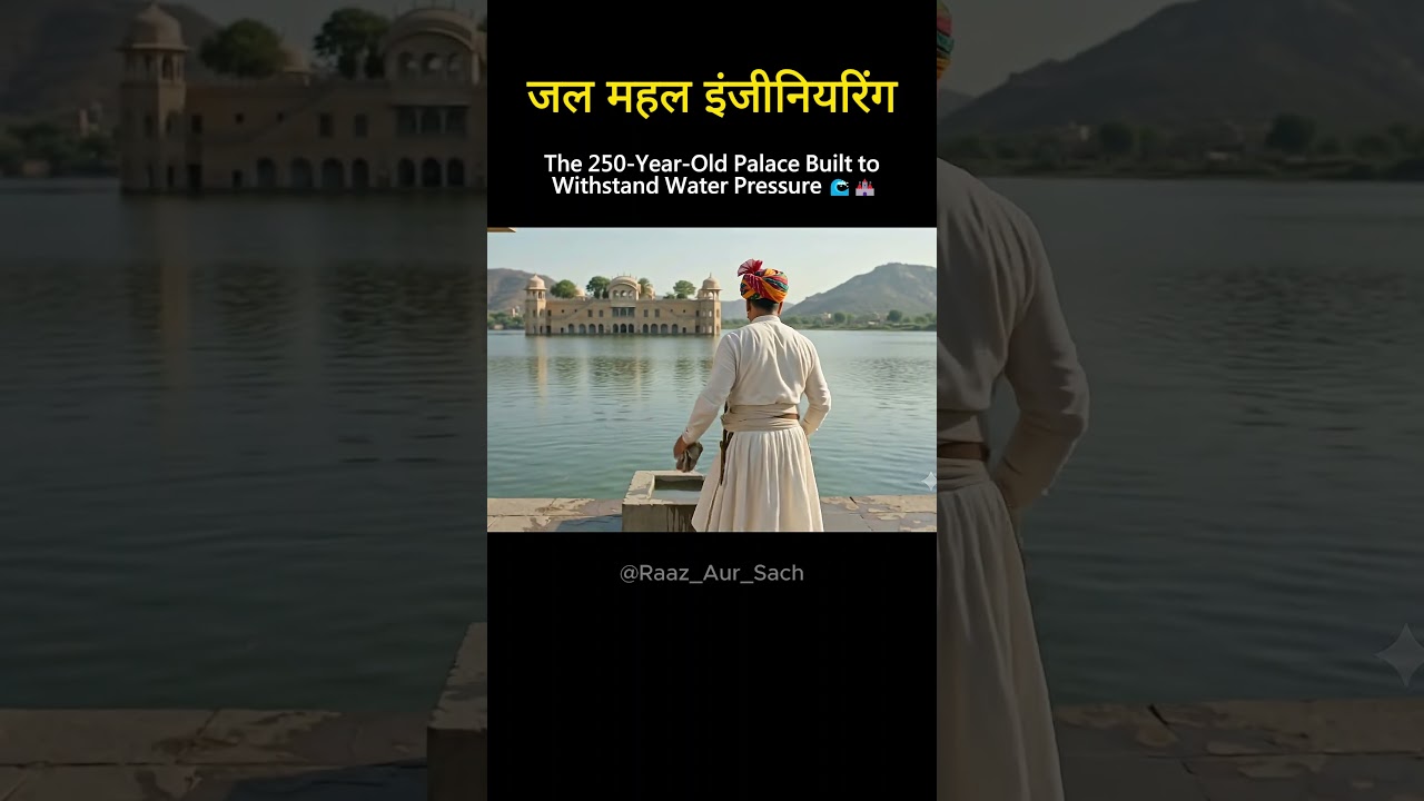 How Is Jal Mahal Standing Underwater for 250 Years?The 250-Year-Old Waterproof Palace Mystery#short