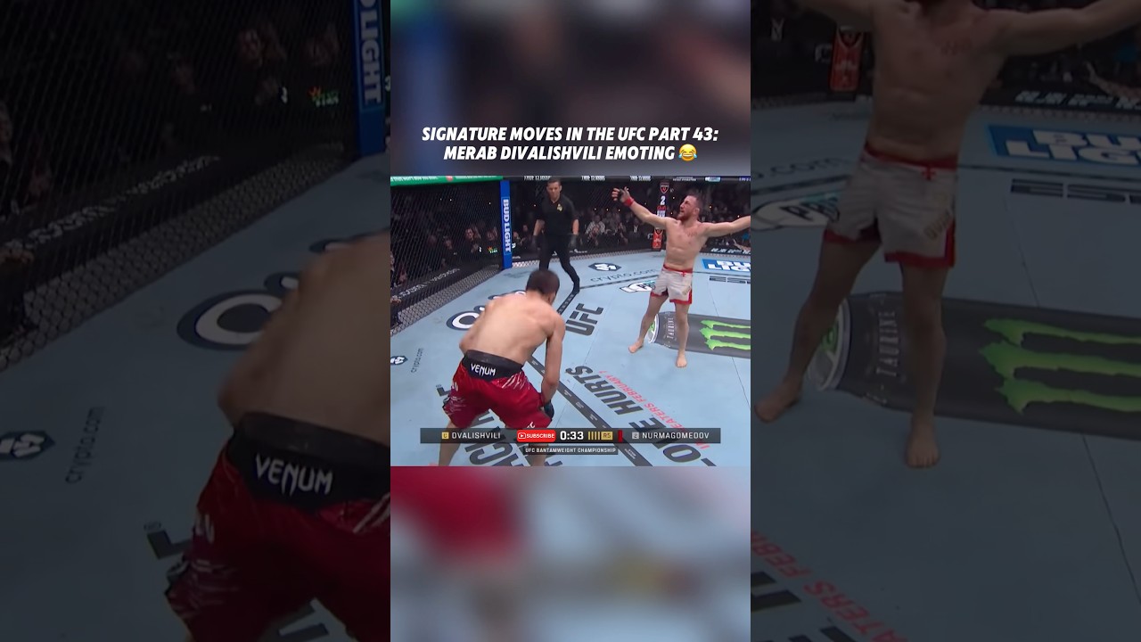 Signature Moves In The UFC Part 43: Merab Divalishvili Emoting! #ufc #mma #wrestling #knockout #bjj