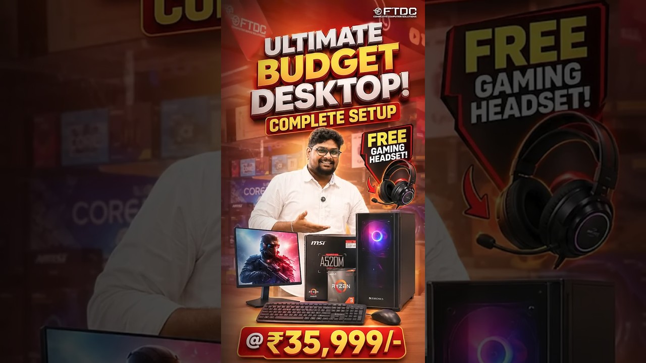 FULL RGB Desktop Setup Under ₹36K? Ryzen 3 Beast Build 💻#reels #shortsindia