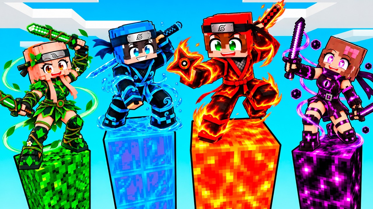 Sobrevivimos en TORRES NINJA ELEMENTALES en Minecraft!