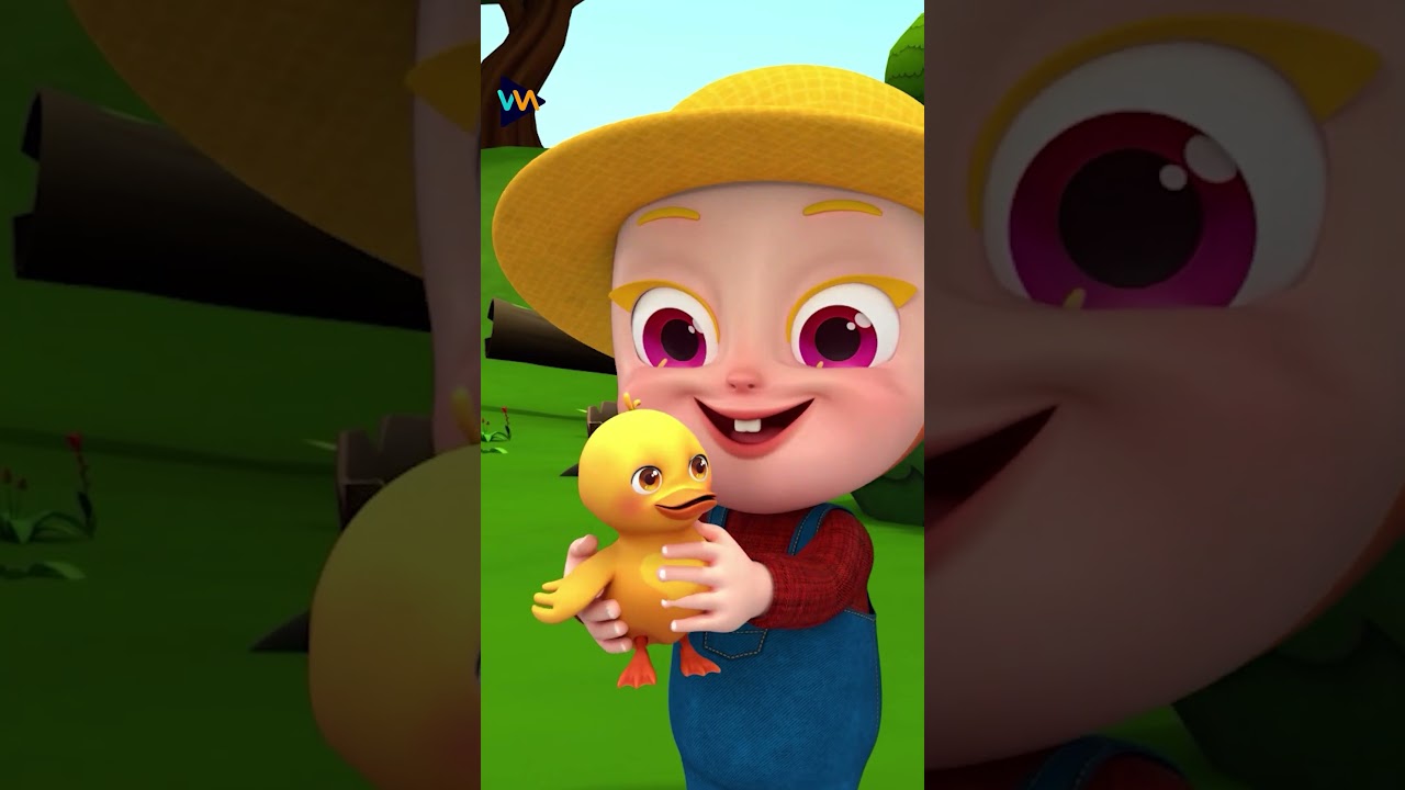 Five little Ducks | Fun Farm Song | Nursery Rhymes & Kids Songs #shorts #nurseryrhymes