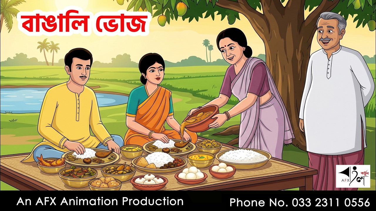 বাঙালি ভোজ Bangla Cartoon | বাংলা কার্টুন  | Thakumar Jhuli | AFX Animation