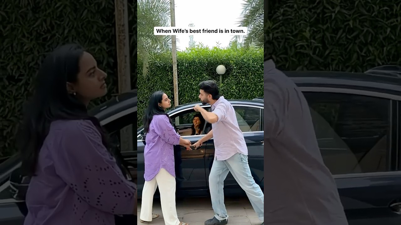 Husband😎vs Best Friend😍 #couple #bestfriend #bff #comedy #funny #humor #friends #relatable