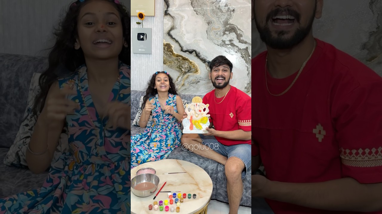 हाथों से गणेश जी बनाए 🕉️🙏😍 #youtubeshorts #shorts #golu008 #ganeshchaturthi #ganpatibappamorya