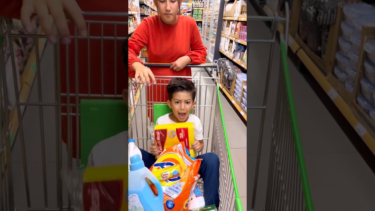 Funny child supermarket dream 😂♥️👻#shorts