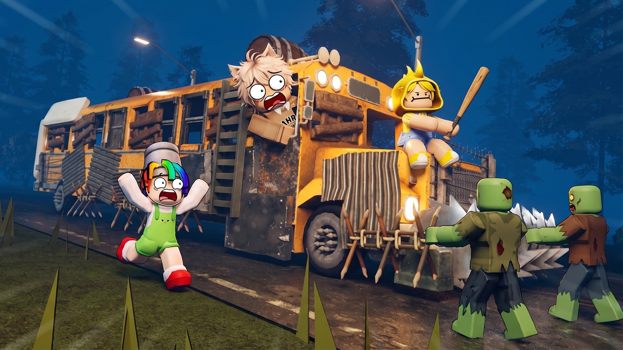 DUNDUN & LEMON 24 JAM HIDUP DI BUS UNTUK BERTAHAN DARI ZOMBIE DI ROBLOX!