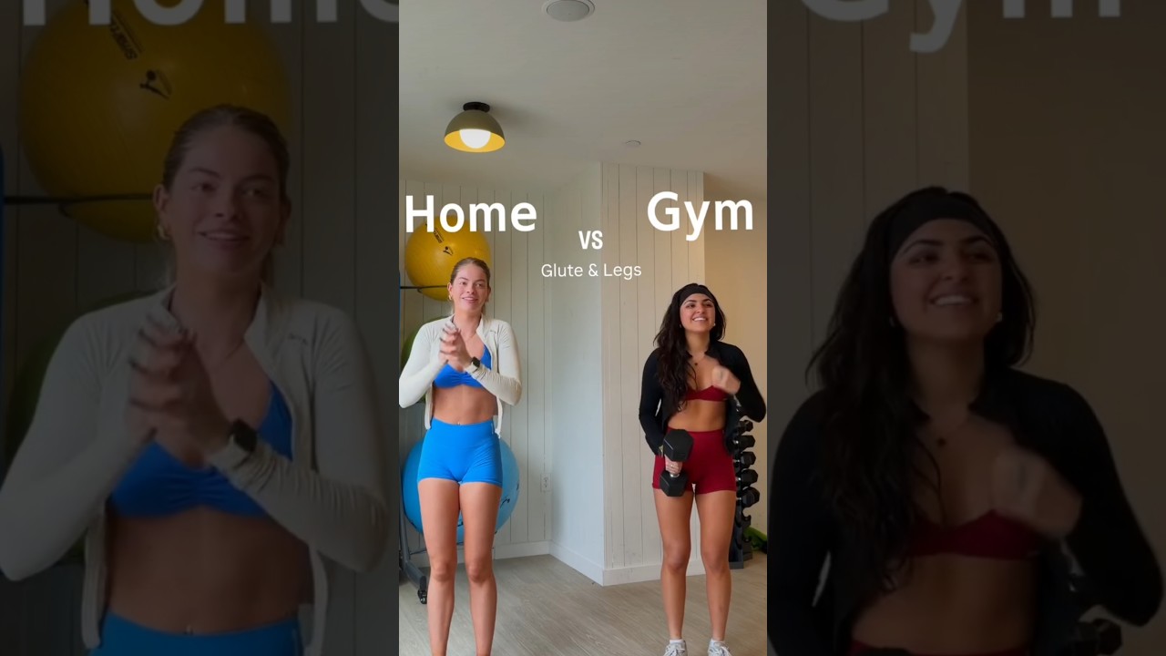Home vs Gym: Glute Workout Showdown 🍑*#homeworkout #fitness #motivation #shorts #challenge