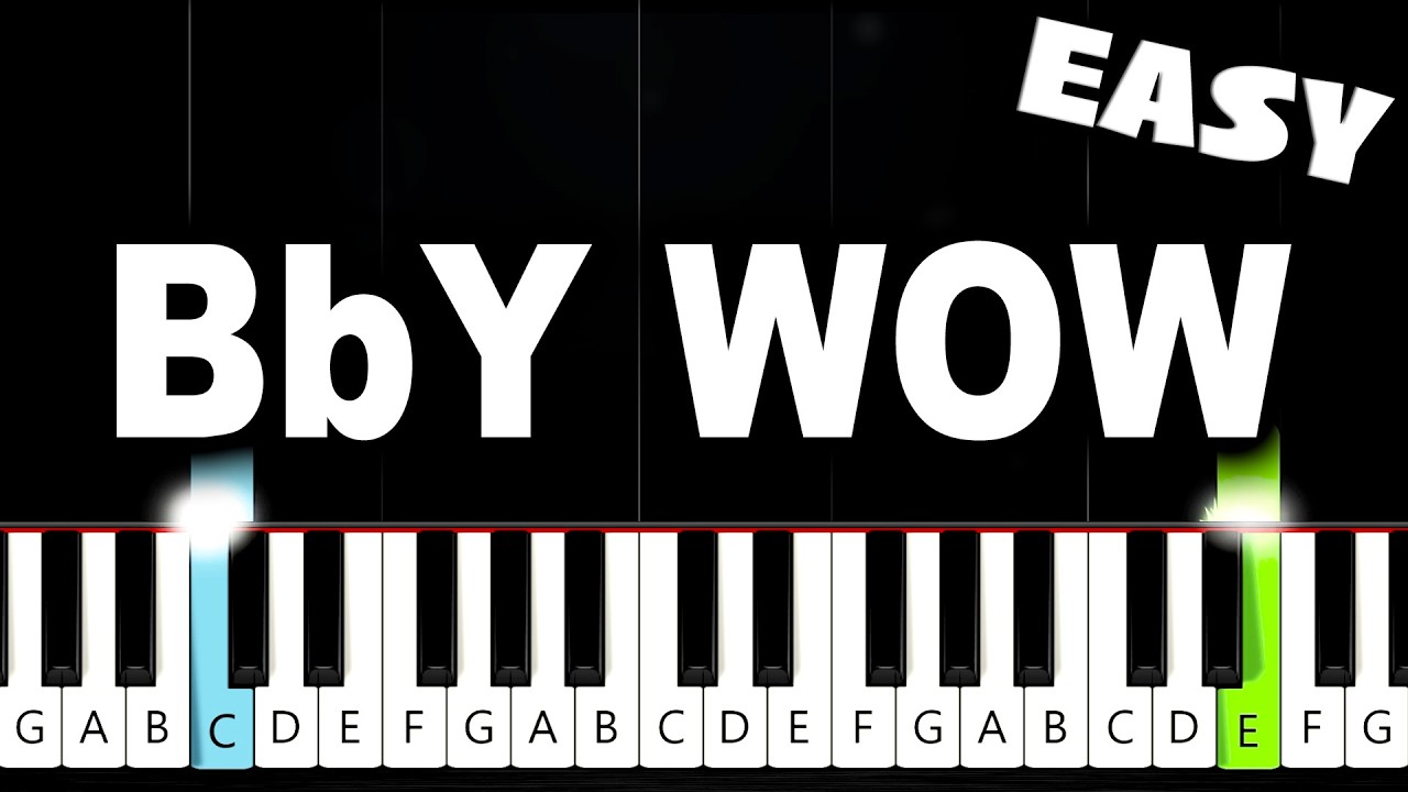 KAROL G, Judeline, rusowsky - BbY WOW - EASY Piano Tutorial