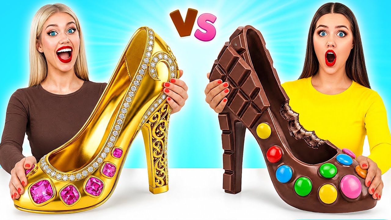 Real Food vs Chocolate Food Challenge | Crazy Hacks and Recipes by Multi DO Challenge