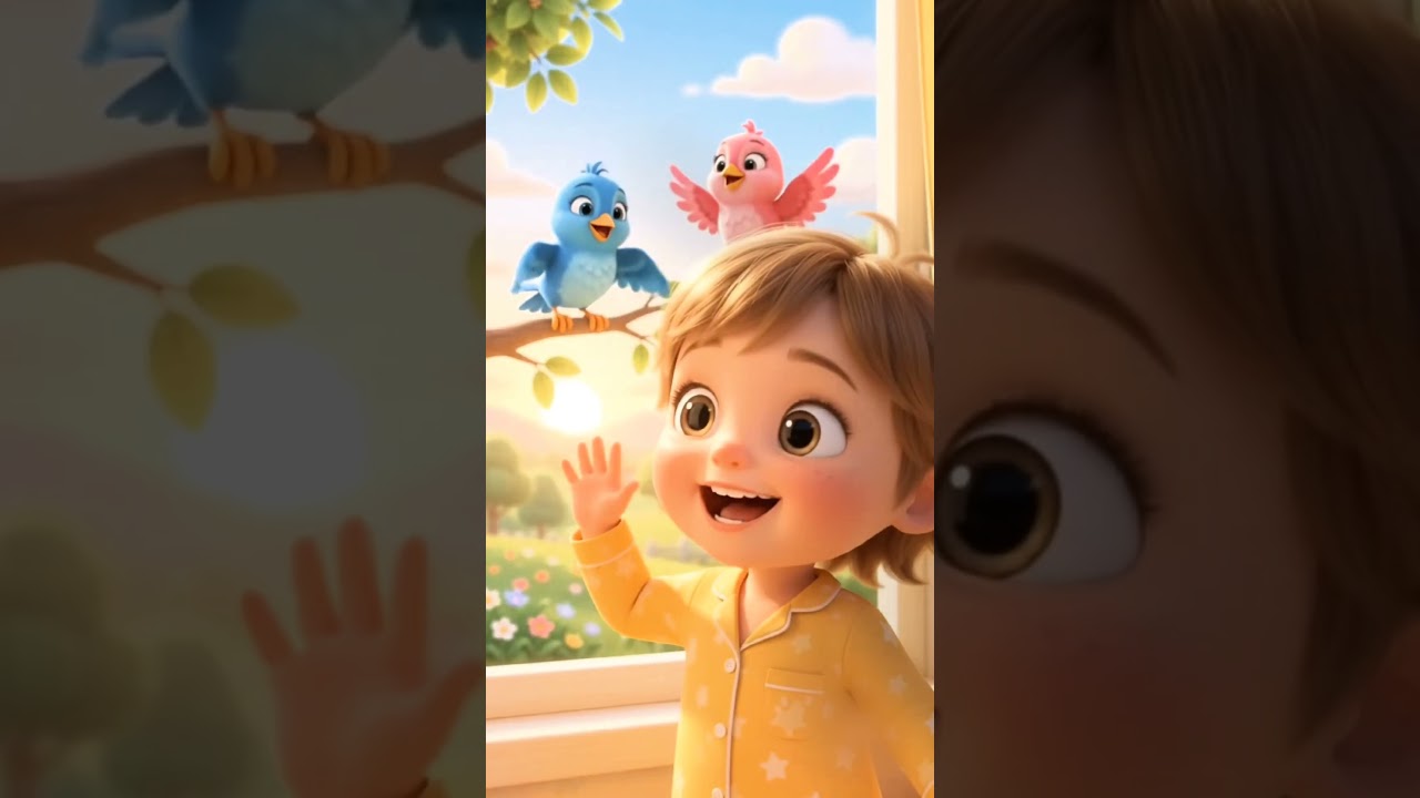 baby good morning 🌞 cartoon #baby #cartoon #mirrhyems